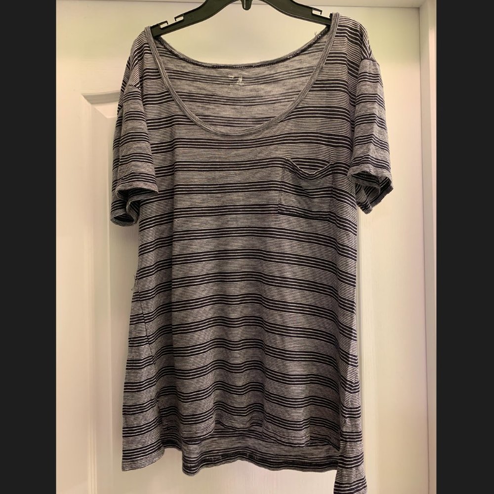 Women's Striped Short Sleeve Shirt